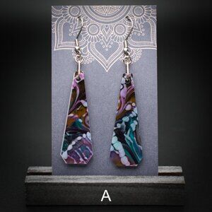 Water Lilies Large Polygon Earrings